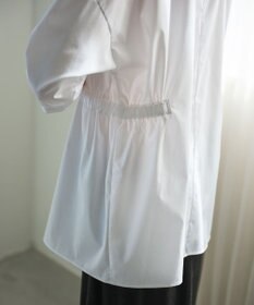 #Newans 【洗濯機可能/シワになりにくい】〈お腹・腰回りをカバー〉ピンタックデザインスクエアブラウス