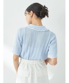 earth music&ecology フリルニットポロ