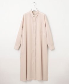 23区 L 【洗える】シアーマットクロス ロング シャツ