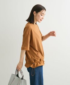 Green Parks 裾ドロスト５分袖ドッキングチュニック