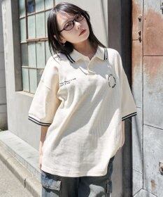 WEGO 【ユニセックス着用ITEM/MLサイズ展開】ワッフルラインポロ