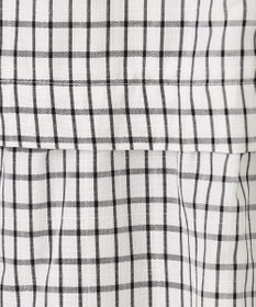 J.PRESS LADIES 【洗える】 セルロースチェック スタンドカラー ブラウス