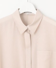 23区 【洗える】シアーマットクロス ロング シャツ