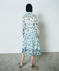 GRACE CONTINENTAL グラデフラワープリントワンピース