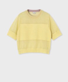 Paul Smith 【洗える】シアーボーダー 半袖ニット