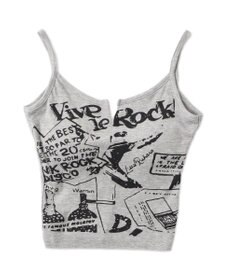 WEGO 【カップ付きインナー】グラフィックリブキャミソール