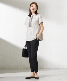 J.PRESS LADIES L 【セットアップ対応・洗える】DRYウーステッド テーパード パンツ