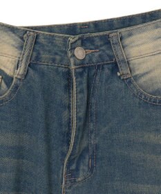 WEGO ウオッシュドデニムハーフパンツ