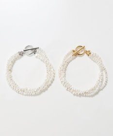 Phoebe レイヤードバロックパールマンテルブレスレット　ゴールド