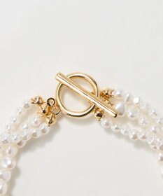 Phoebe レイヤードバロックパールマンテルブレスレット　ゴールド