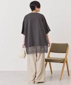 AMERICAN HOLIC カレッジロゴレースドッキングＴシャツ