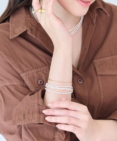 Phoebe レイヤードバロックパールマンテルブレスレット　ゴールド