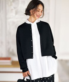 UNFILO L 【野呂佳代さん着用/新色追加】BEAUTY FORM JERSEY スナップカーディガン