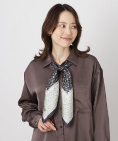 MOONBAT 【シルク100%】MACKINTOSH PHILOSOPHY(マッキントッシュ フィロソフィー）小花柄 シルクプリントスカーフ 日本製 68cm×68cm  UV対策