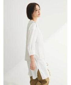 Green Parks ＳＥＴ２点Ｖネックベスト＋７分袖ミディシャツワンピース