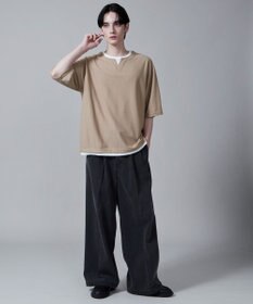 WEGO フェイクレイヤードキーネックT（S）