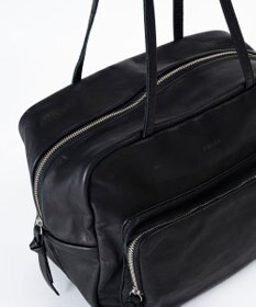 FOLNA RD ソフトレザーフロントポケットボストンバッグ