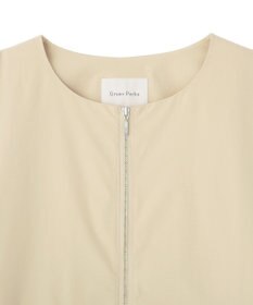 Green Parks ノーカラーペプラムブルゾン