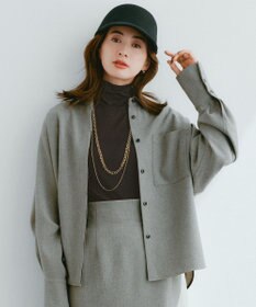 ICB 【洗える】 パウダリーチュール ハイネックトップス