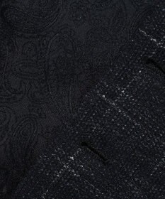 JOSEPH ABBOUD 【イタリア素材/軽量/ストレッチ】サマーツィードジャージーチェック プリント ベスト