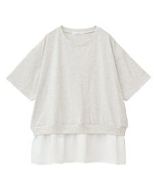 Green Parks 裾フリルドッキング５分袖プルオーバー