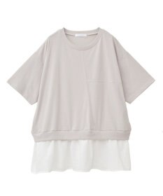 Green Parks 裾フリルドッキング５分袖プルオーバー