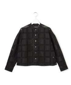 ICB L スクエアエンブロイダリー クロップドシャツ