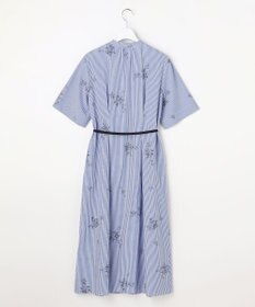 J.PRESS LADIES 【一枚で着映え】ストライプ×フラワープリント ワンピース