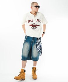WEGO 【ユニセックス着用ITEM】グラフィックヘンリーネックT（SS）