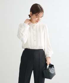 Green Parks ・ＥＬＥＮＣＡＲＥ　ＤＵＥ　ピンタックブラウス