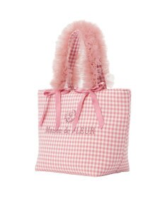 Maison de FLEUR ギンガムブランドロゴフリルハンドルトート