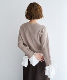 YECCA VECCA 2way袖リボンカーディガン