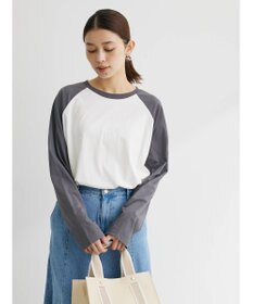 Green Parks シアーラグラン配色プルオーバー