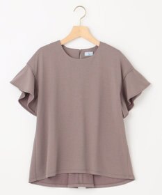 組曲 GIZAプレーティング天竺フリルスリーブ Tシャツ