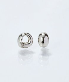 Phoebe 【ピアス見えシリーズ/金属アレルギー対応】オーバルフープスナップイヤリング　シルバー