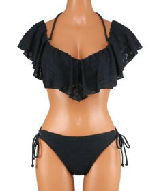 San-ai Resort（三愛水着楽園） 軽い着け心地でしっかり盛れる【楽盛り水着】　フリルワイヤービキニ　9M・11L　【San-ai Resort（サンアイリゾート）】