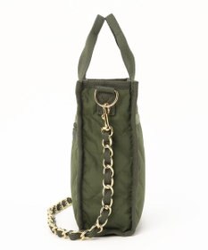 LeSportsac CHAIN MINI N/S TOTE/ダークオリーブチェーンキルト