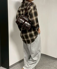 WEGO ベルト2ポケットデザインボストンバッグ