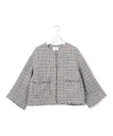 23区 GIOLICAツイード ノーカラー ジャケット