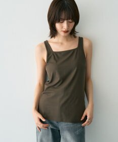 YECCA VECCA 2wayスクエアリブタンクトップ