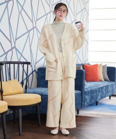 Tiaclasse ふわもちニュアンス配色ニットカーディガン