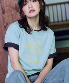 ANY ANYファンクションロゴTシャツ ライトブルー