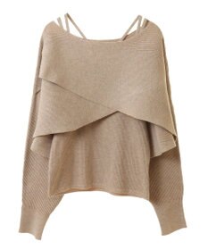 earth music&ecology ＳＥＴ２点クロスニット＋キャミソール