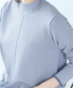 Tiaclasse 【洗える】もっちり素材が肌触り抜群の配色ニットトップス