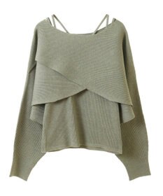 earth music&ecology ＳＥＴ２点クロスニット＋キャミソール