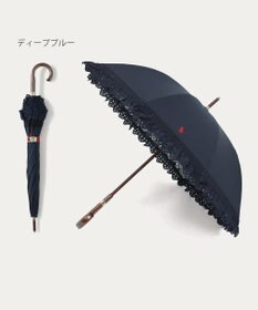 MOONBAT 【遮光/晴雨兼用日傘】POLO RALPH LAUREN(ポロ ラルフローレン) エンブフリル 長傘 遮熱 UV