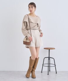 earth music&ecology ＳＥＴ２点クロスニット＋キャミソール