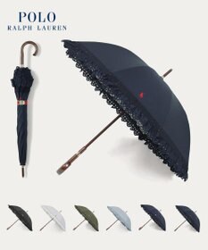 MOONBAT 【遮光/晴雨兼用日傘】POLO RALPH LAUREN(ポロ ラルフローレン) エンブフリル 長傘 遮熱 UV