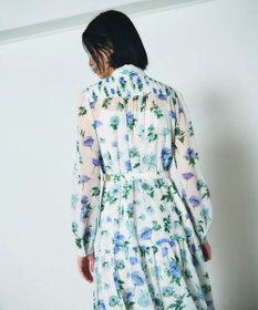 GRACE CONTINENTAL グラデフラワープリントワンピース