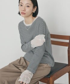 AMERICAN HOLIC 袖チュールレイヤードプルオーバー